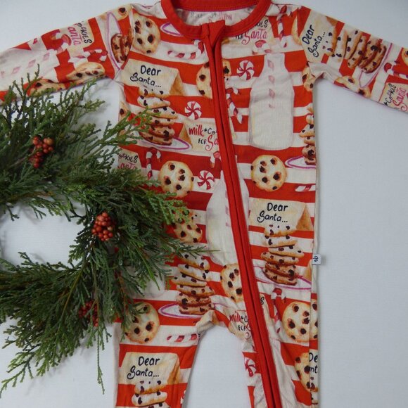NWOT Birdie & Bean Cookies for Santa Footie, Size 0-3 Months - Picture 1 of 3